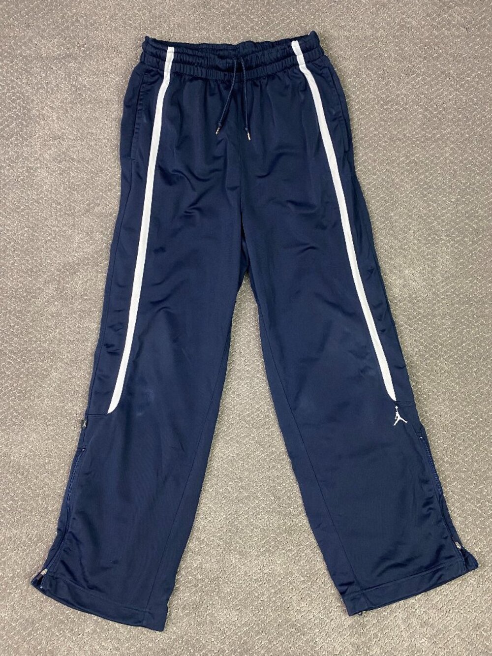 Nike Jordan Track Pants Mens XL Navy Blue Basketball Ankle Zip Zipper 404314-452